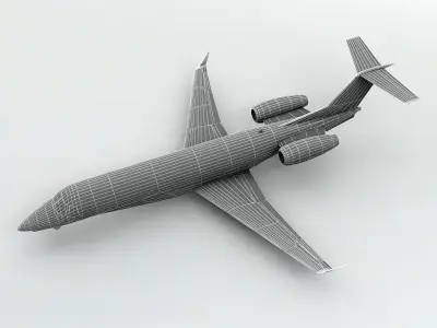 Embraer Legacy 600 Aircraft Low-poly 3D model