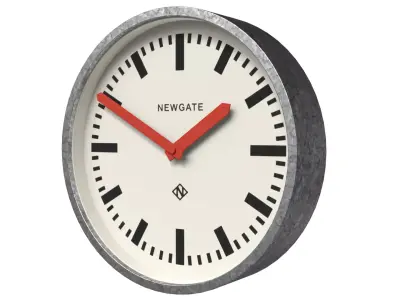 Newgate Luggage Wall Clock Iconic Industrial Railway Design Low-poly 3D model