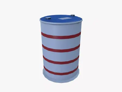 plastic barrel Low-poly 3D model order
