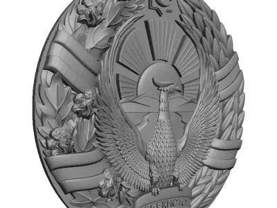 Coat of arms of Uzbekistan 3D print model