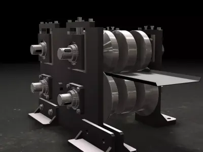 Roll Forming Mill First two Passes 3D model