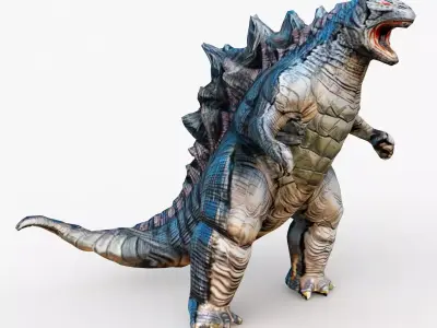 Godzilla Cartoon Low-poly 3D model