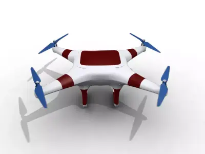 Drone Simple  Low-poly 3D model