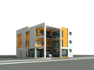 Hospital Building 3D model 19