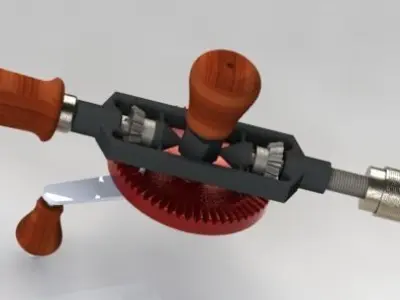 Hand drill Free 3D model