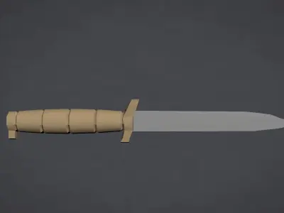 3D knife model Low-poly 3D model
