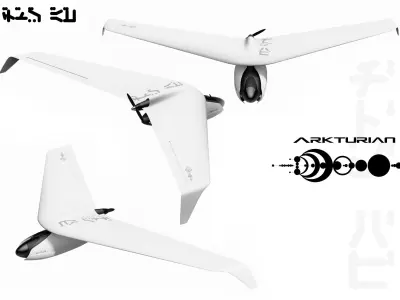 ARKTURIAN UAV Low-poly 3D model