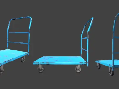 Industrial Trolley PBR Game Ready  Low-poly 3D model