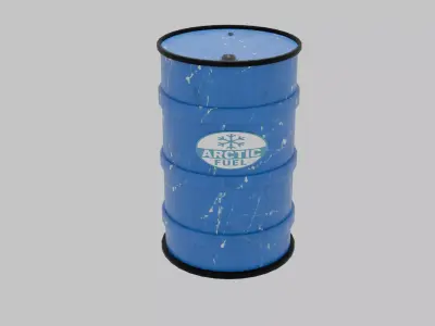Metall Barrel Low-poly 3D model