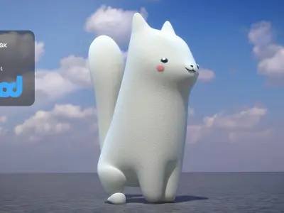 Cartoon Fox 3D model buy