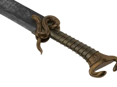 Harpe Sword  Low-poly 3D model
