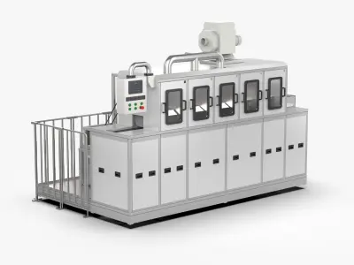 Automatic Conveyor Washing Machine 3D model