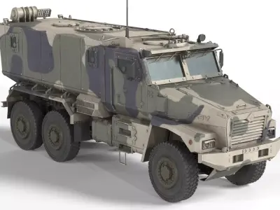 Ural Typhoon 63095 MRAP camo Low-poly 3D model