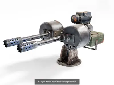 Postapocalypse gun da1 3D Model Pack