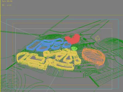 Architecture futuristic university campus 3D model