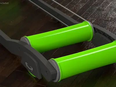 Bicyclist Riding Roller Trainer Platform 3D model