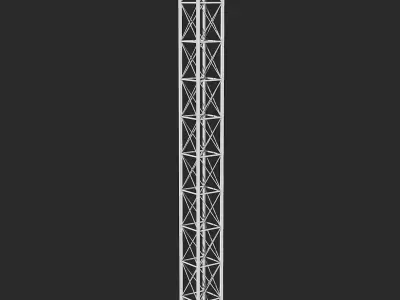 Metal Rusty Industrial Column 3D model