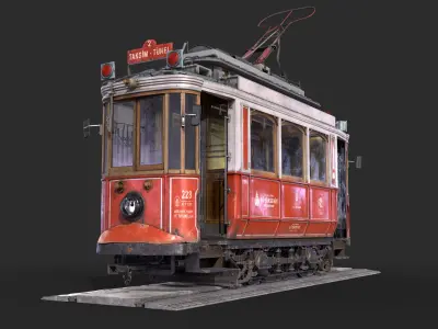 Old Tram Istanbul 3D model