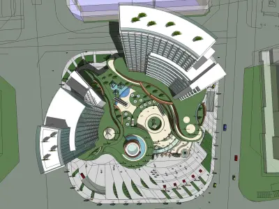 Sketchup Commercial Complex 185 3D model
