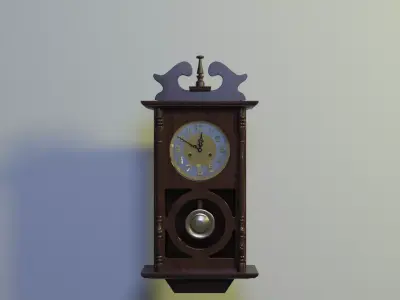 Antique winding clock  Free 3D model