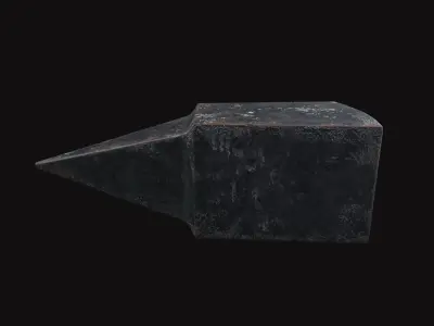 Medieval Hot Cut Hardy Tool Low-poly 3D model