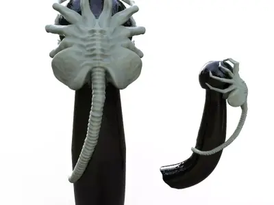 ALIEN FACEHUGGER FOR BALL HEAD TOW BAR 3D print model