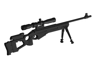 SV98 sniper rifle 3D model