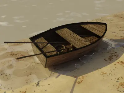 Classic Boat 3D model