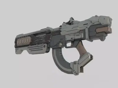 Future Sci-Fi Laser Rifle 3D model