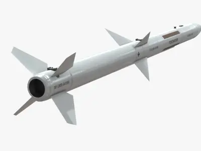 PL-12 Chinese BVR Air to Air Missile model Low-poly 3D model