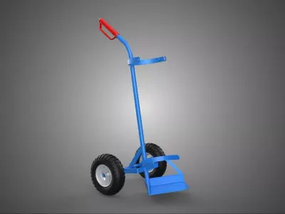 SINGLE HANDLE HAND TRUCK TROLLEY DOLLY CART PALLET TRANSPORT 2 3D model