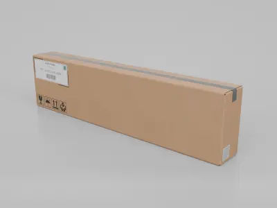 Cardboard Box R-182 - Rigged and Customizable Low-poly 3D model