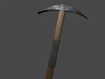 Pickaxe axe Free low-poly 3D model