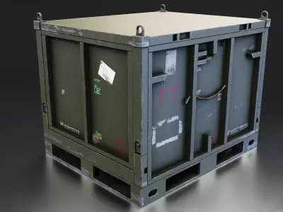 Military Cargo Crate Low-poly 3D model