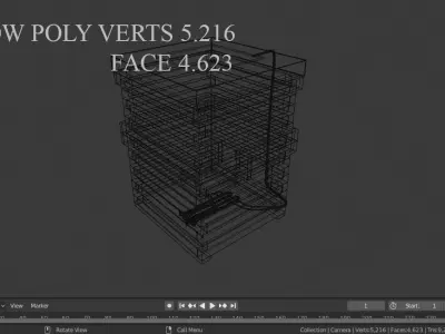 BEES BOX Low-poly 3D model