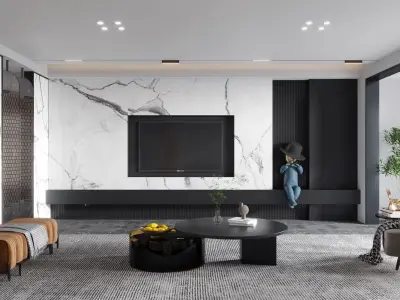 Guest Modern Home Restaurant villa 3D model