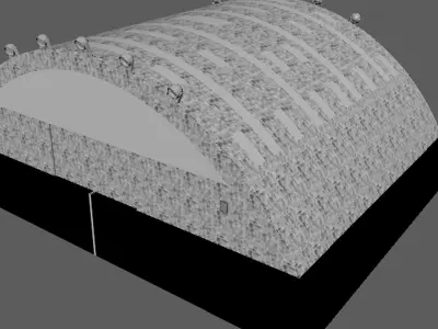 Aircraft Hangar Model - Ultra-Realistic and Detailed Asset 3D model