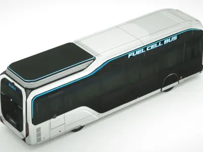 Toyota Sora Bus 2020 Low-poly 3D model