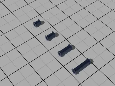 Low Poly Industrial Pipe Pack Free 3D model