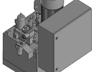 Hydraulic station 40L 3D model