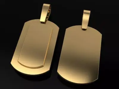 ID Bar Dogtag Pendant 3D print model