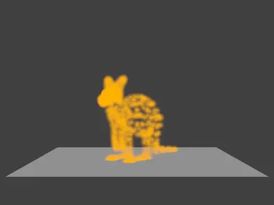 kangaroo made in blender Low-poly 3D model