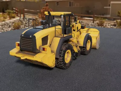 Wheel Loader Low-poly 3D model by PhilRivera from CGTrader