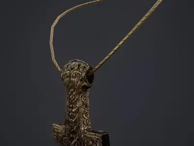 Viking Pendant Low-poly 3D model