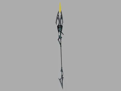 Sci-fi spear Low-poly 3D model