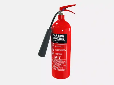 CO2 Fire Extinguisher 3D model