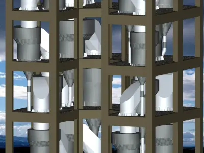 10000-tonnes-per-day-cyclone-preheater-2-strings-cement-plant... Free 3D model