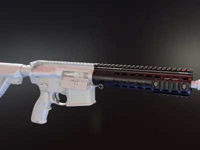 DD Hk416 Compact Handguard Low-poly 3D model