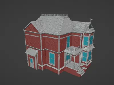 High poly house Free 3D model