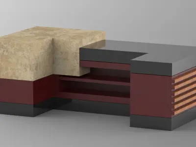 Reception desk 3D model purchase